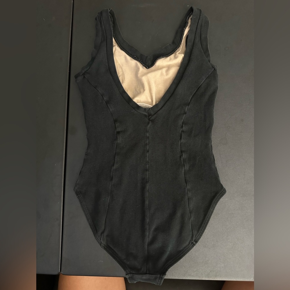 Black small cotton leotard